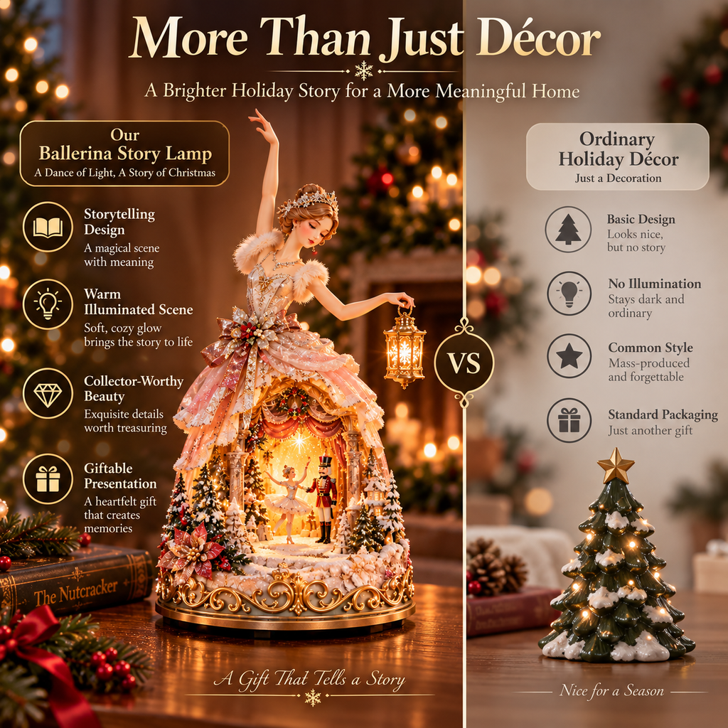 Sevair Deco Winter Ballerina Story Lamp