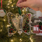 Sevair Deco Christmas Cash Gift Butterfly Ornament – Holiday Money Holder Keepsake