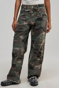 COOLEST ON THE BLOCK DOUBLE WAISTED CAMO PANT