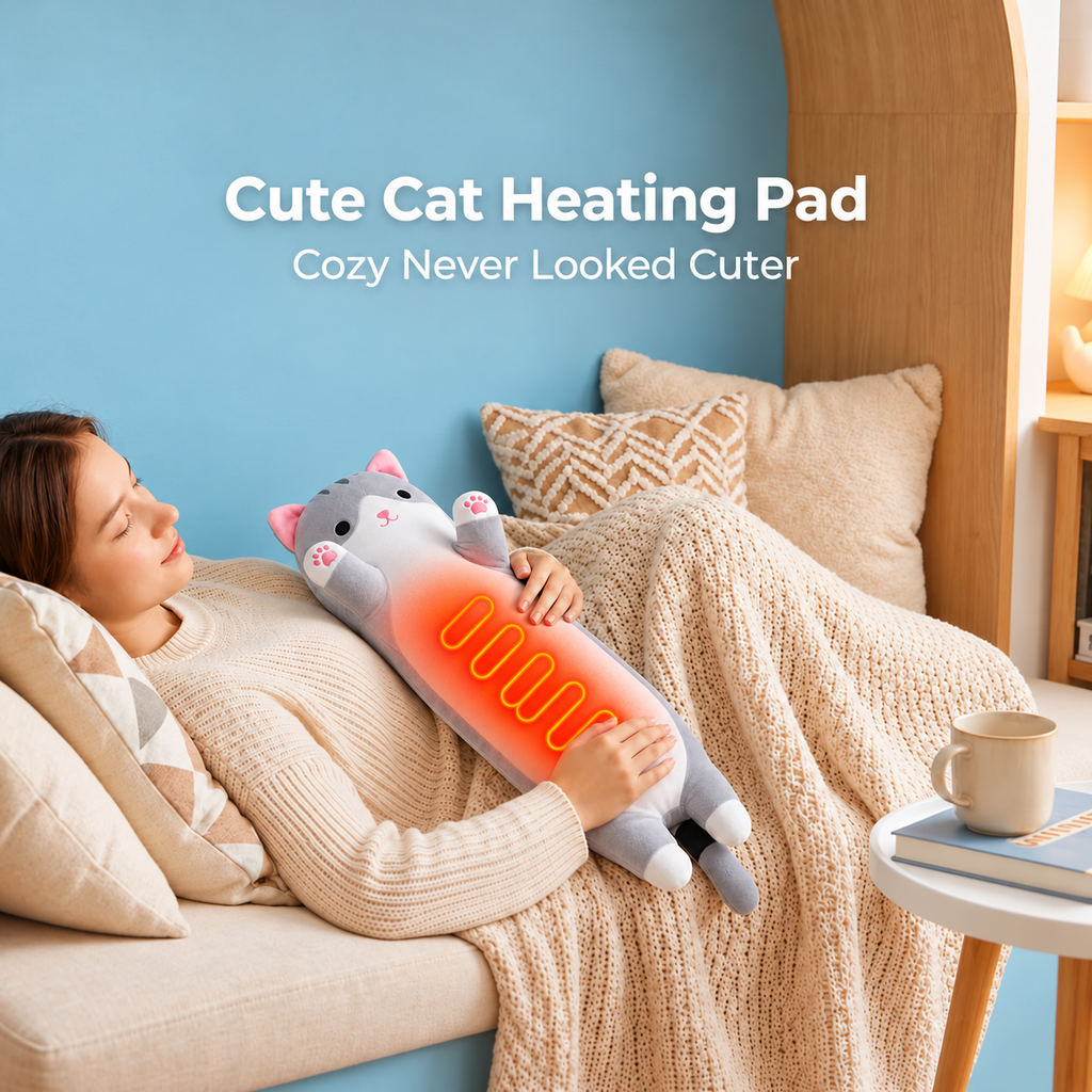 Sevair Deco Cute Cat Heating Pad
