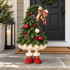 Sevair Deco Whimsical Christmas Elf Tree Topper with Red Boots – Bring Holiday Magic Home