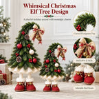 Sevair Deco Whimsical Christmas Elf Tree Topper with Red Boots – Bring Holiday Magic Home