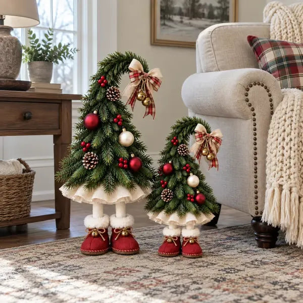 Sevair Deco Whimsical Christmas Elf Tree Topper with Red Boots – Bring Holiday Magic Home