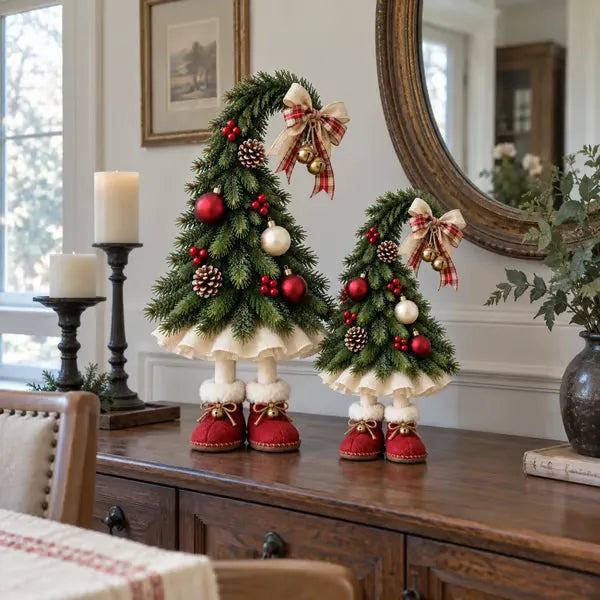 Sevair Deco Whimsical Christmas Elf Tree Topper with Red Boots – Bring Holiday Magic Home