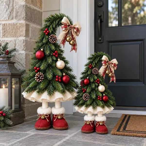 Sevair Deco Whimsical Christmas Elf Tree Topper with Red Boots – Bring Holiday Magic Home