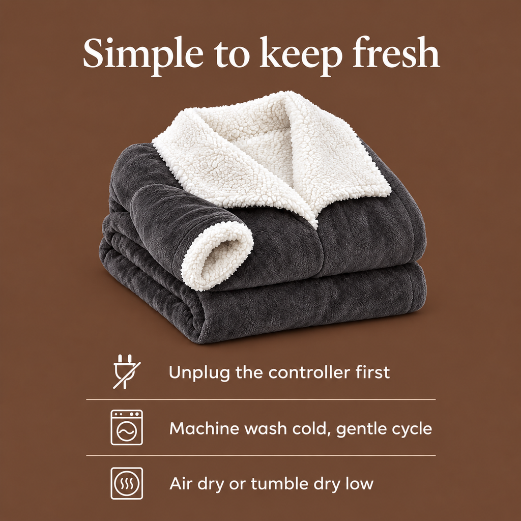 Sevair Deco Wearable Heated Blanket with Sleeves & Foot Pocket