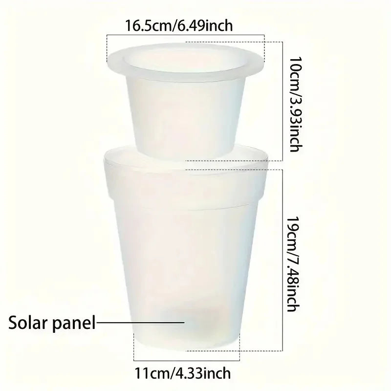 Solar Illuminated Garden Flower Pot