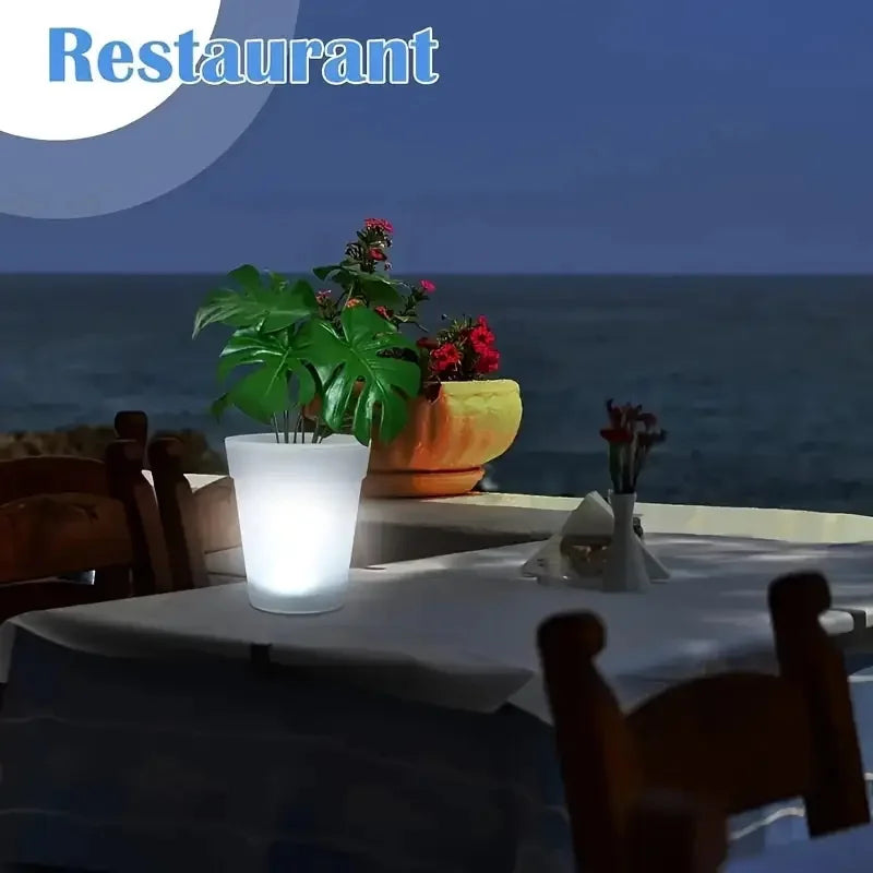 Solar Illuminated Garden Flower Pot