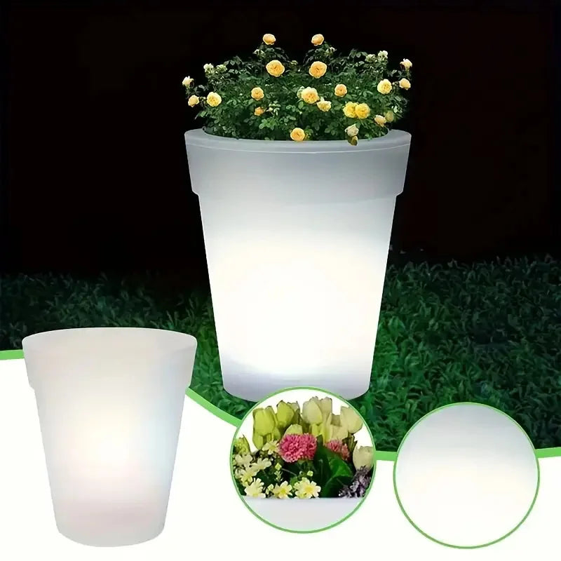 Solar Illuminated Garden Flower Pot