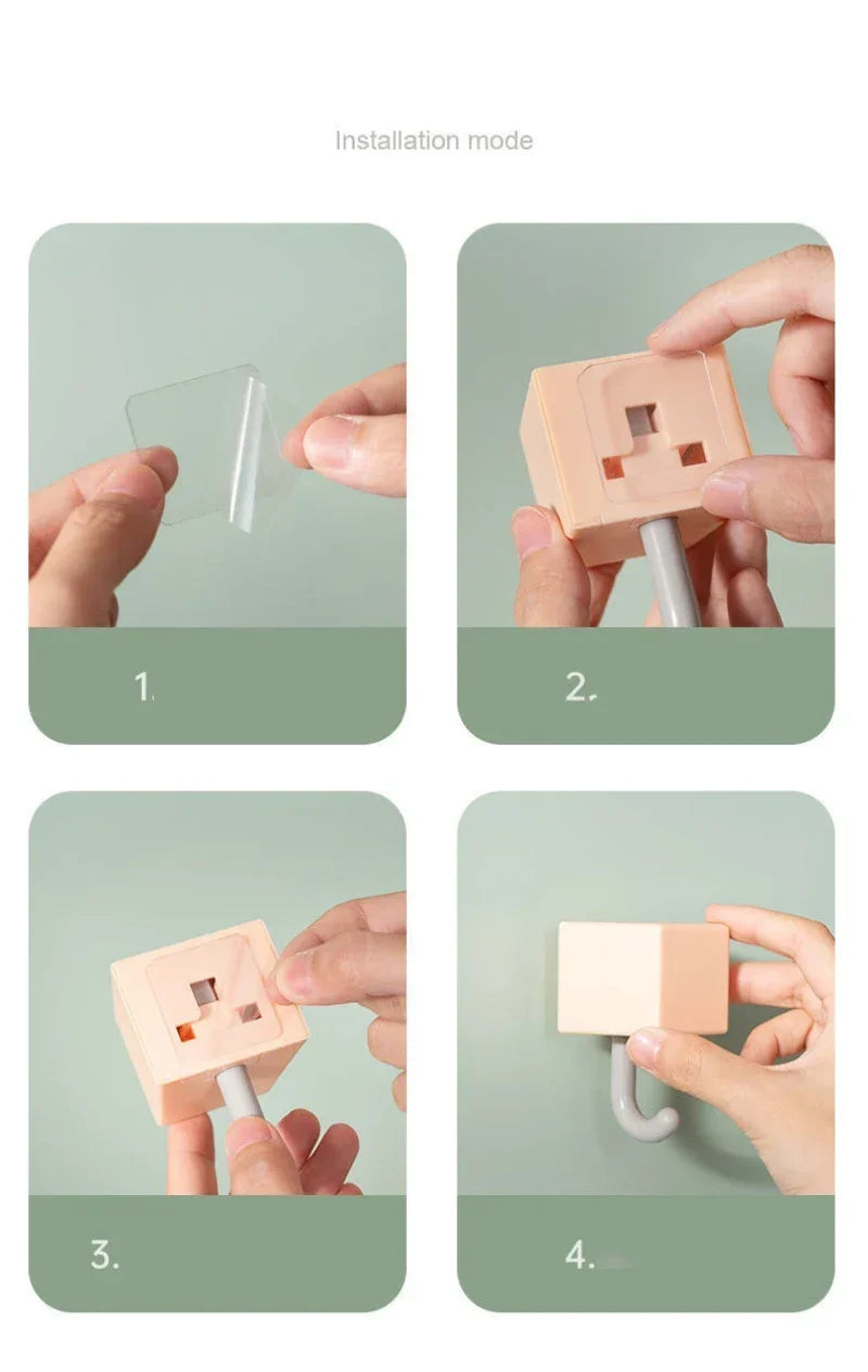 Peekaboo Cat Self-Adhesive Wall Hooks