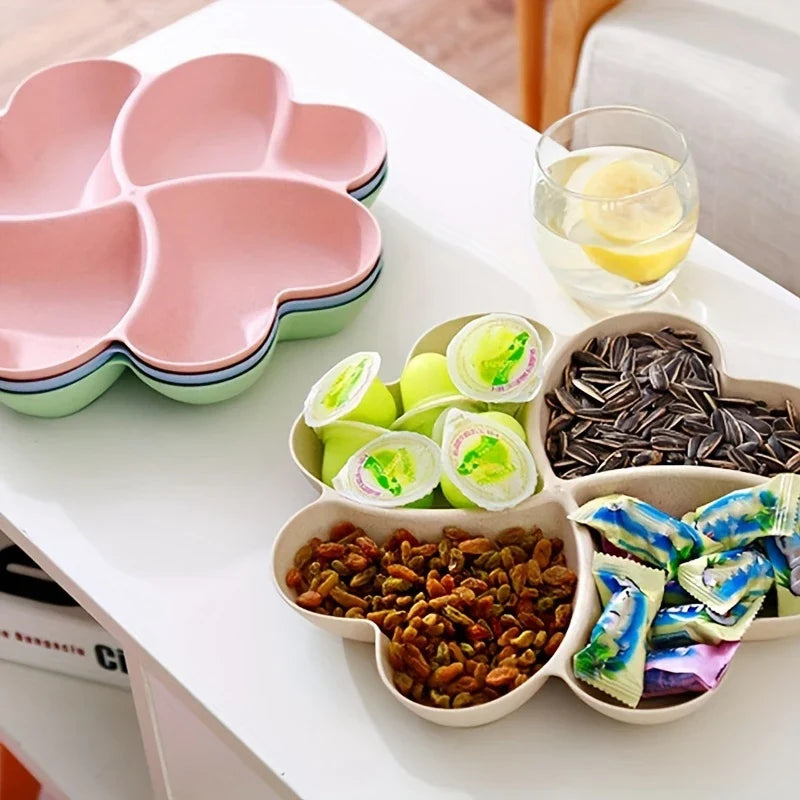 Heart-Shaped Divided Snack Tray