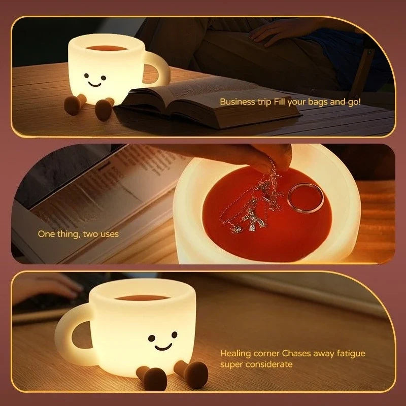 Rechargeable Coffee Cup Silicone Night Light