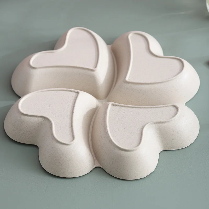 Heart-Shaped Divided Snack Tray