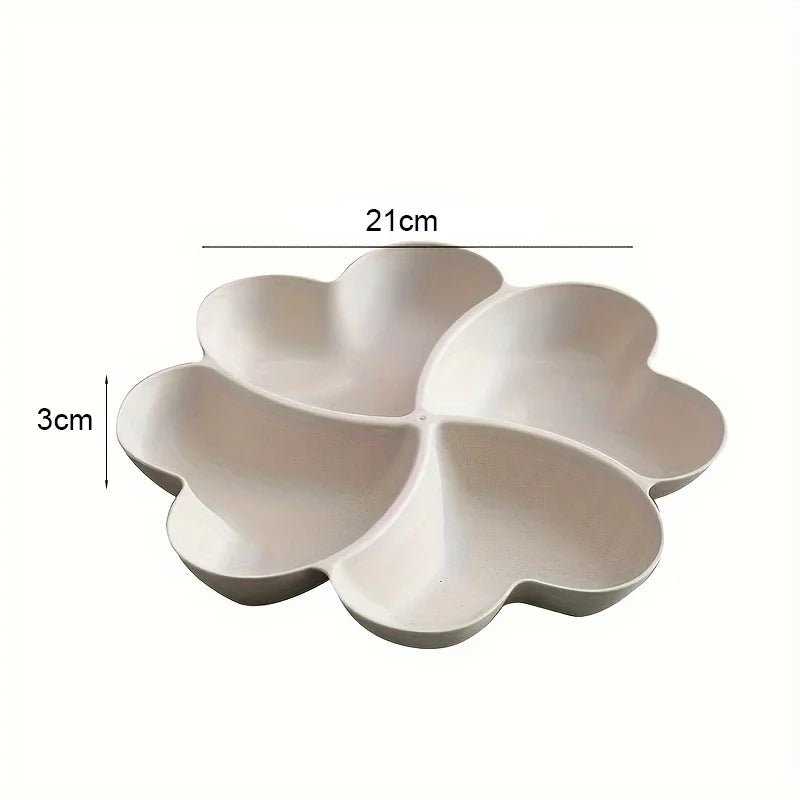 Heart-Shaped Divided Snack Tray