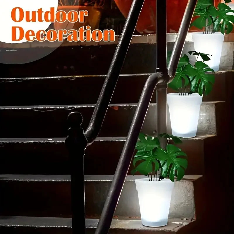 Solar Illuminated Garden Flower Pot