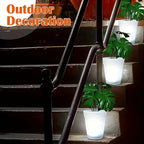 Solar Illuminated Garden Flower Pot