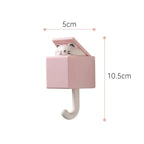 Peekaboo Cat Self-Adhesive Wall Hooks