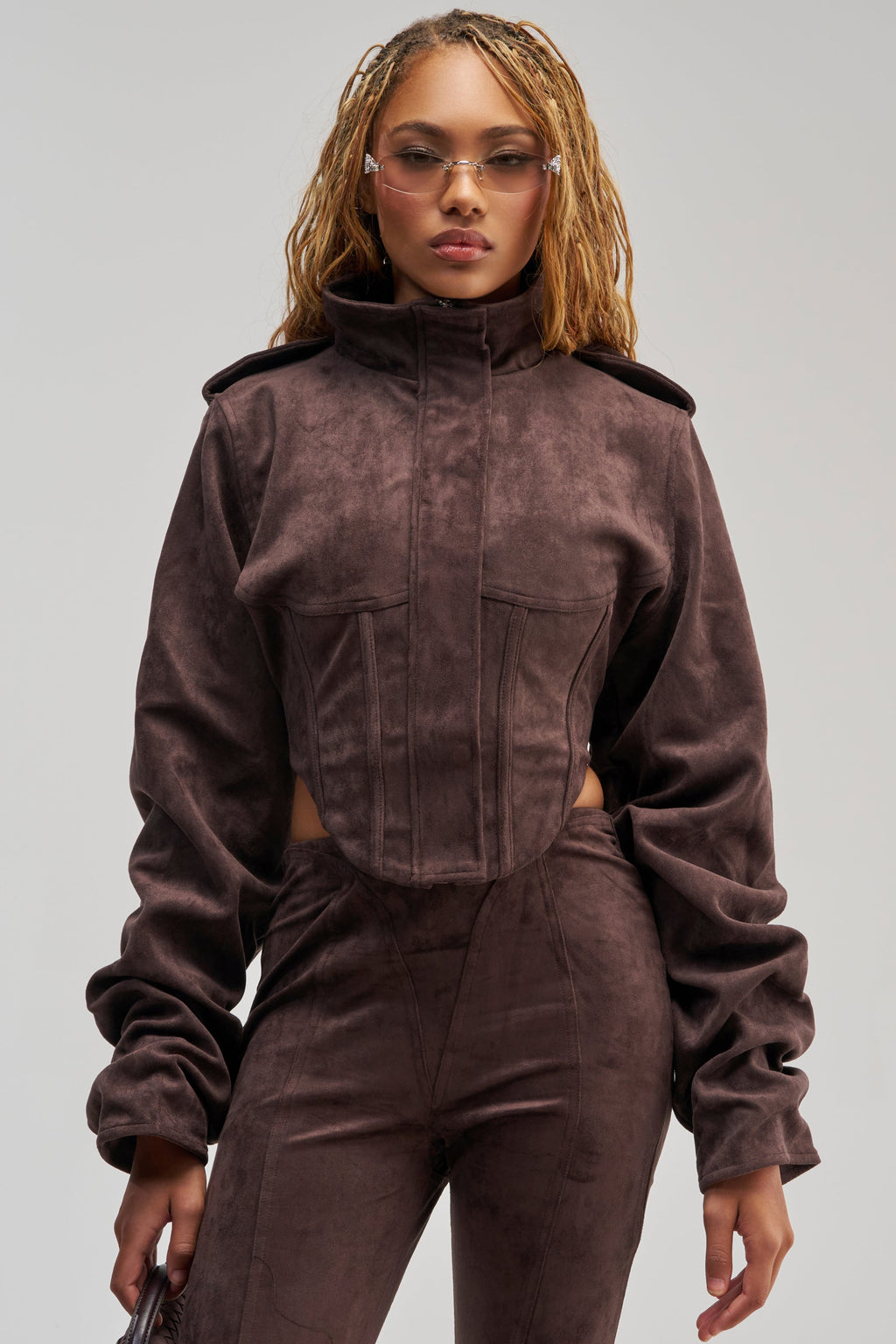 KAIA FAUX SUEDE MOTO