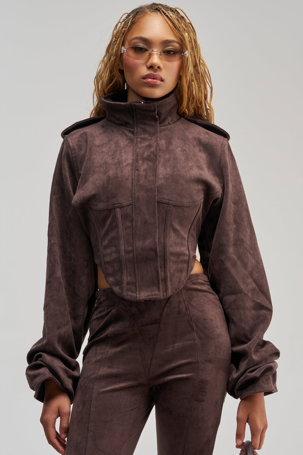 KAIA FAUX SUEDE MOTO