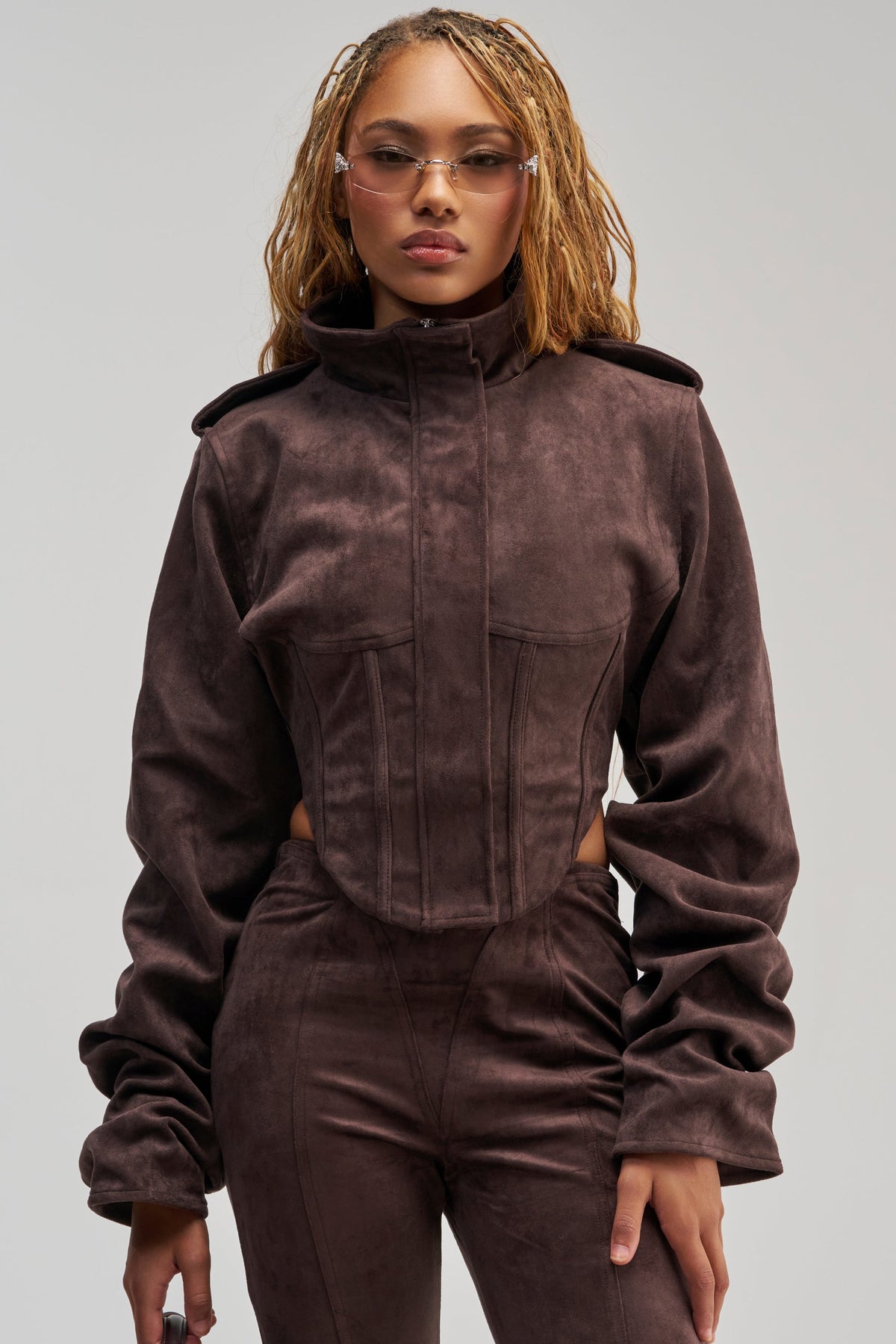 KAIA FAUX SUEDE MOTO