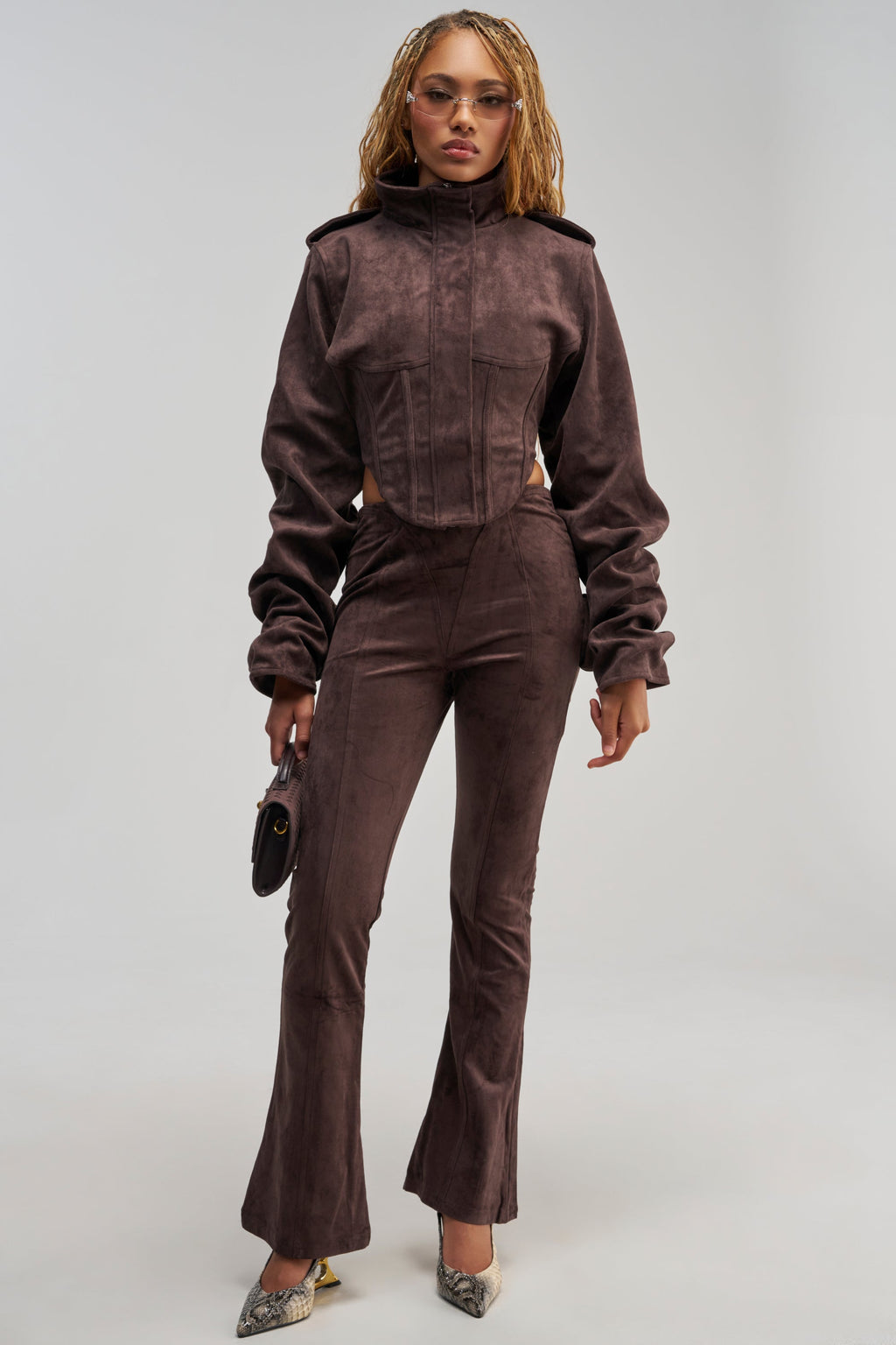 KAIA FAUX SUEDE MOTO