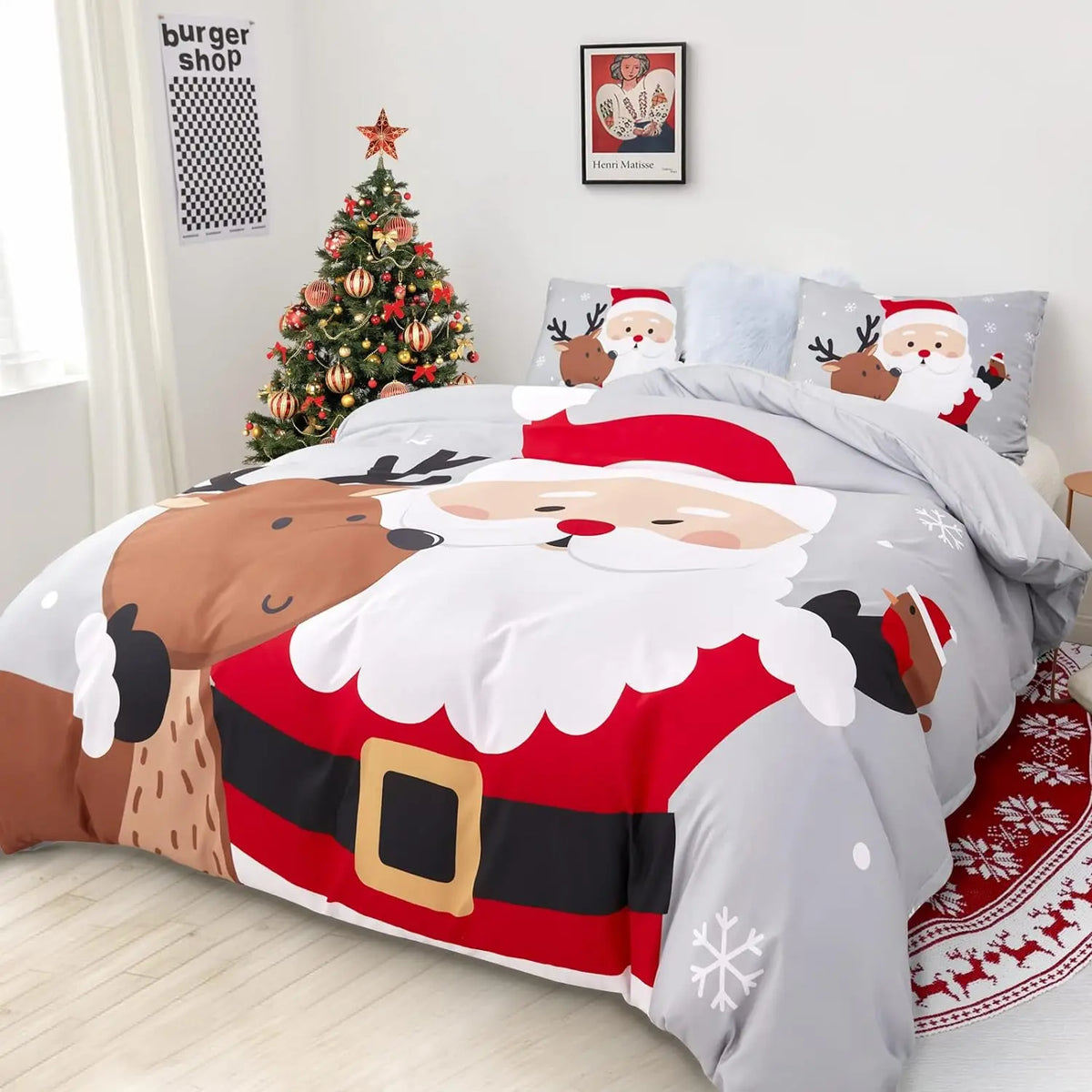 Sevair Deco Cozy Christmas Duvet Cover Bedding Set