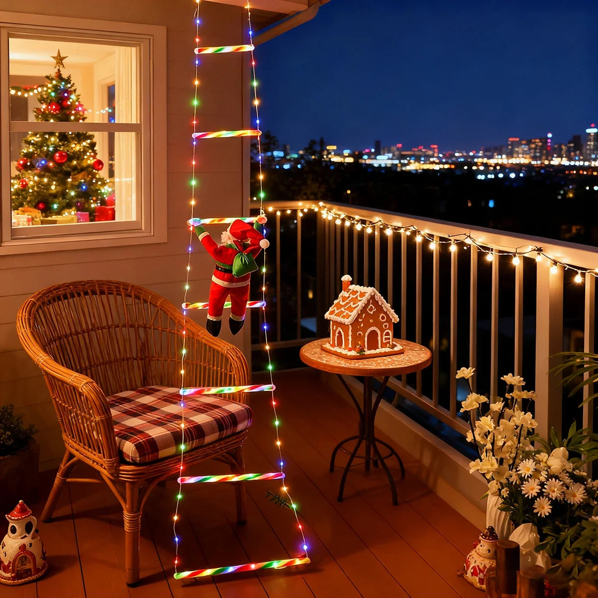 Sevair Deco Climbing Santa Ladder Set