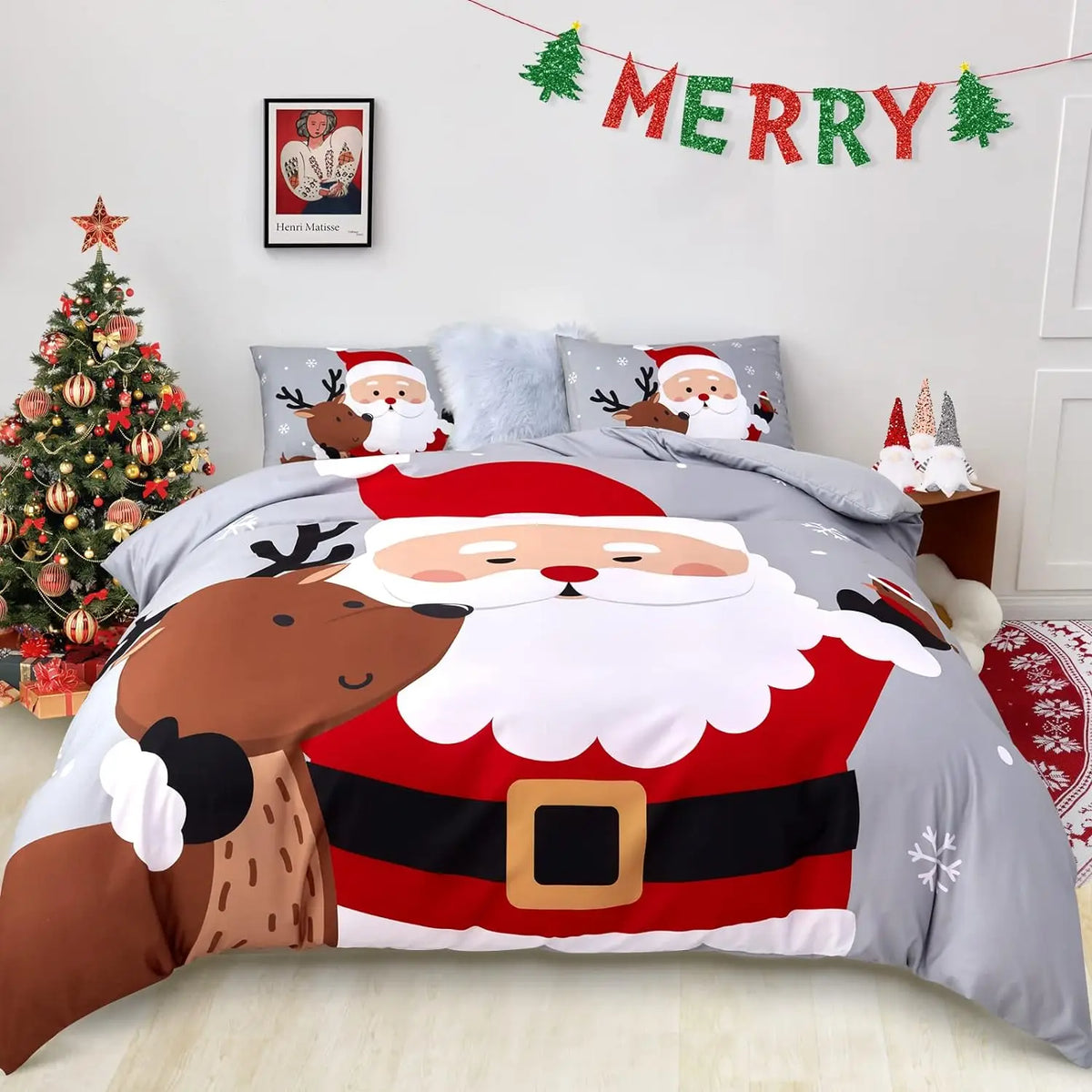 Sevair Deco Cozy Christmas Duvet Cover Bedding Set
