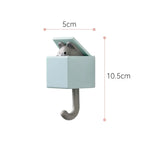 Peekaboo Cat Self-Adhesive Wall Hooks
