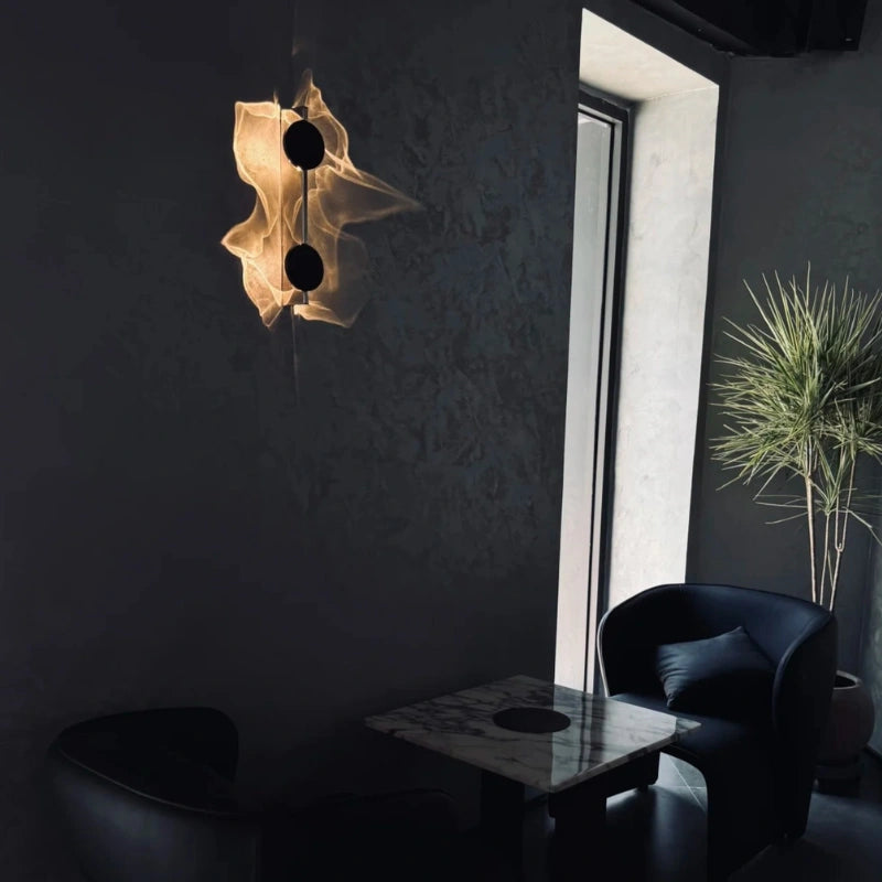 Sevair Deco Golden Ripple Wall Light