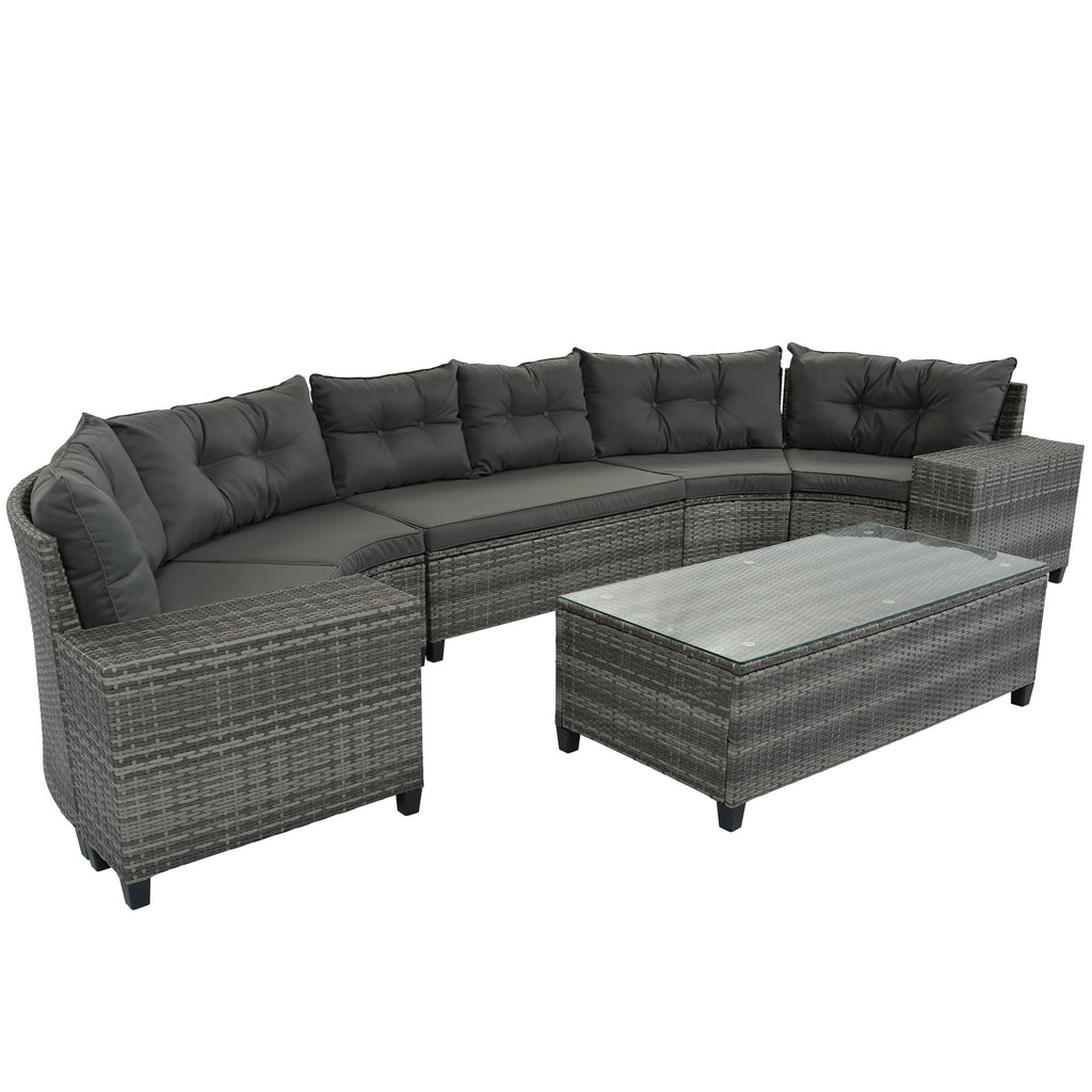 Sevair Deco Half-Moon Patio Set
