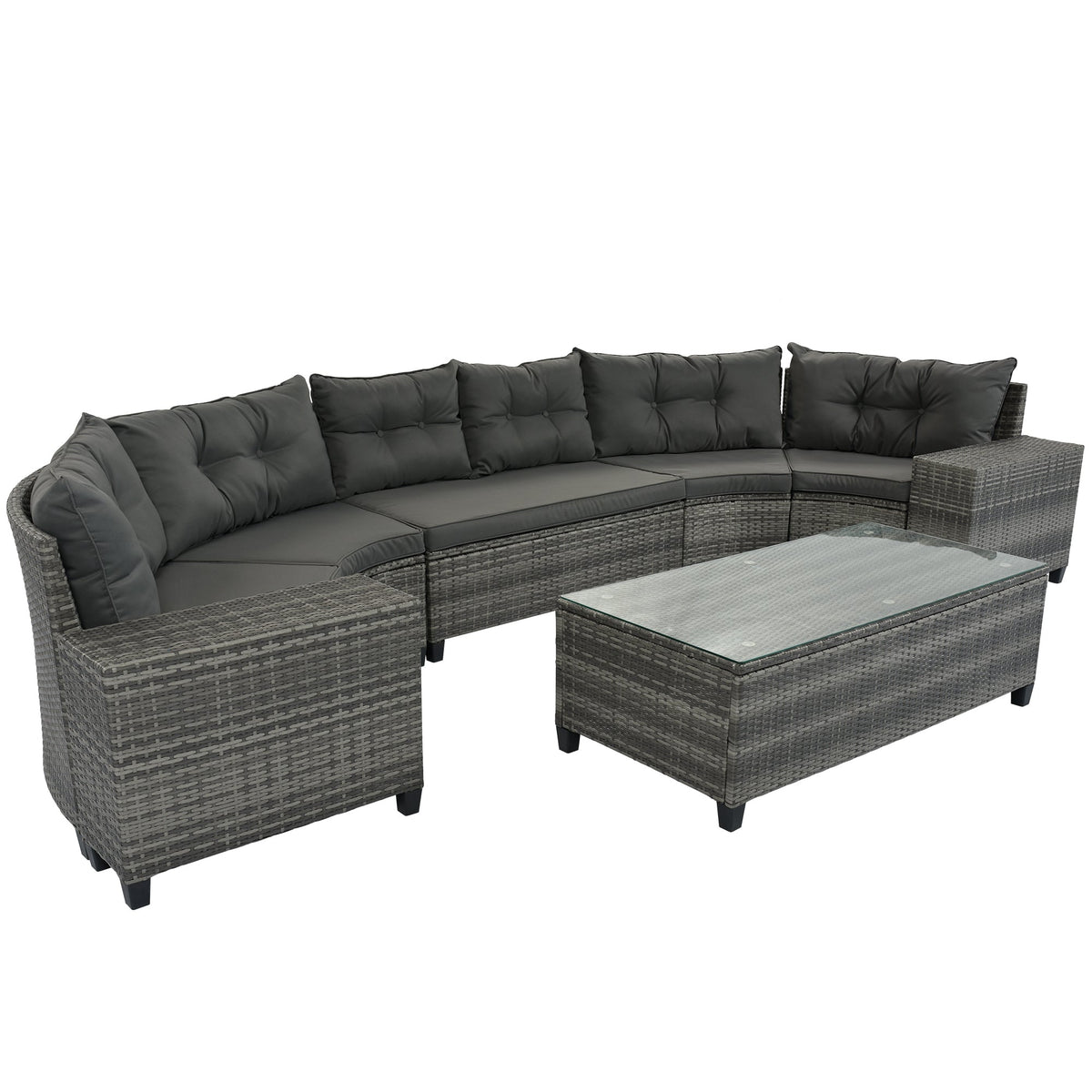 Sevair Deco Half-Moon Patio Set