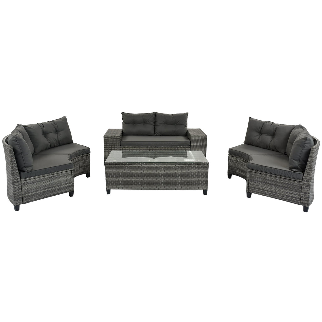 Sevair Deco Half-Moon Patio Set