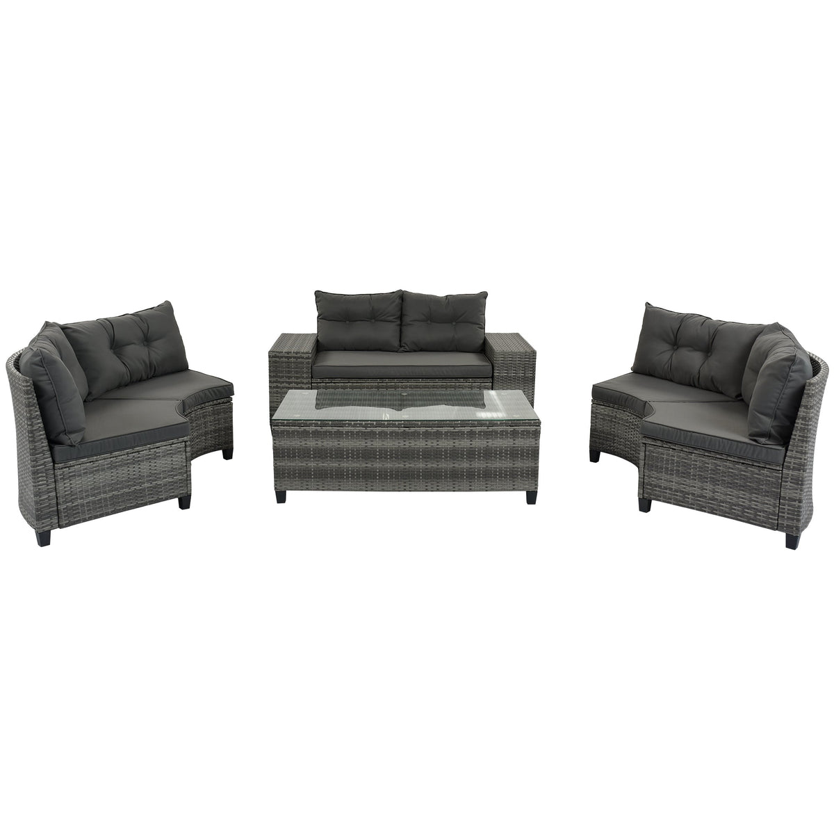 Sevair Deco Half-Moon Patio Set