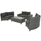 Sevair Deco Half-Moon Patio Set