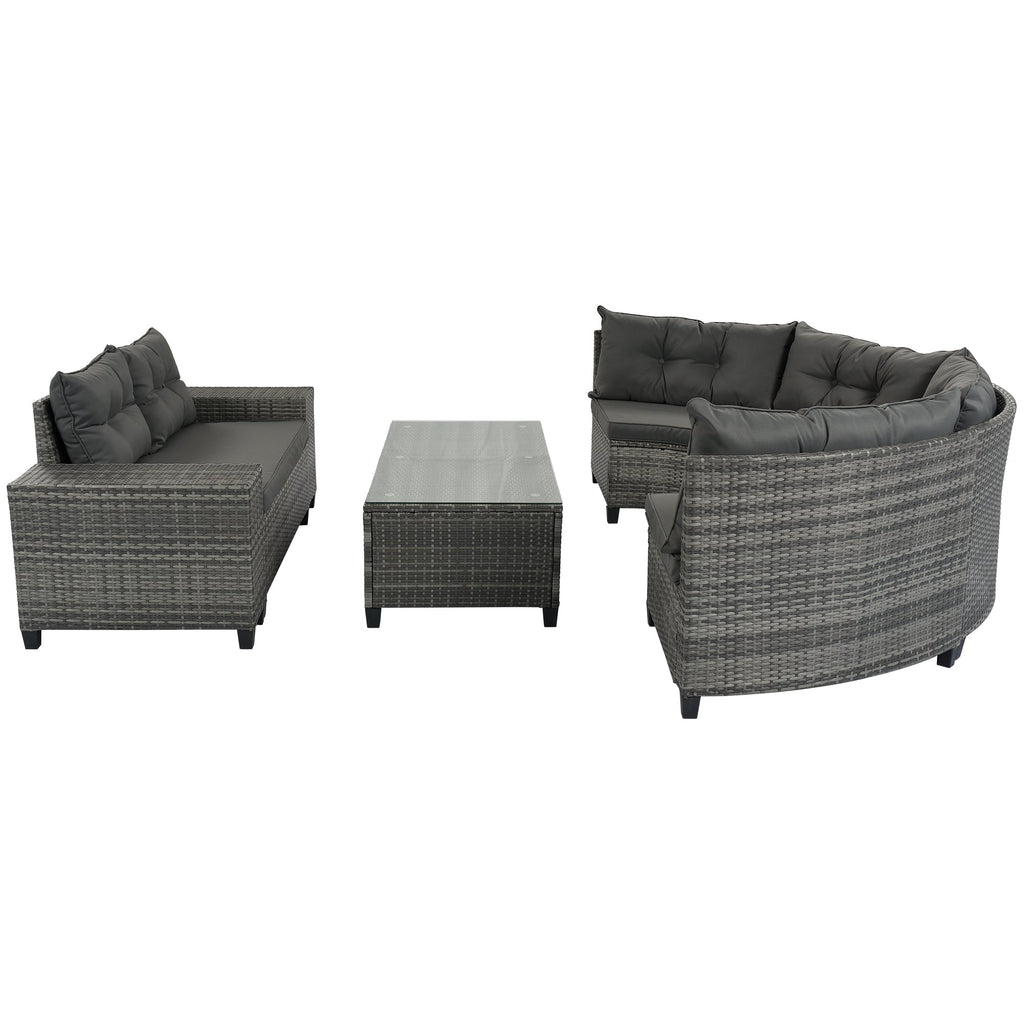 Sevair Deco Half-Moon Patio Set
