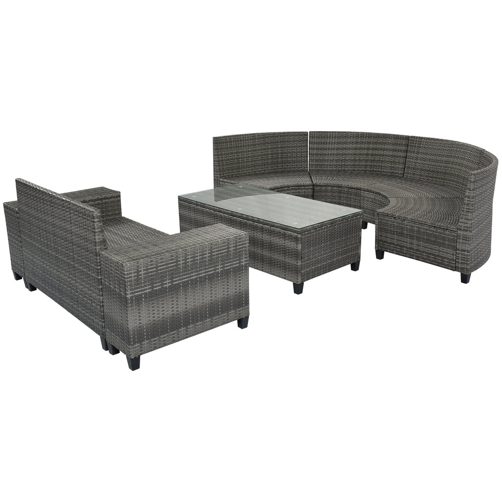 Sevair Deco Half-Moon Patio Set
