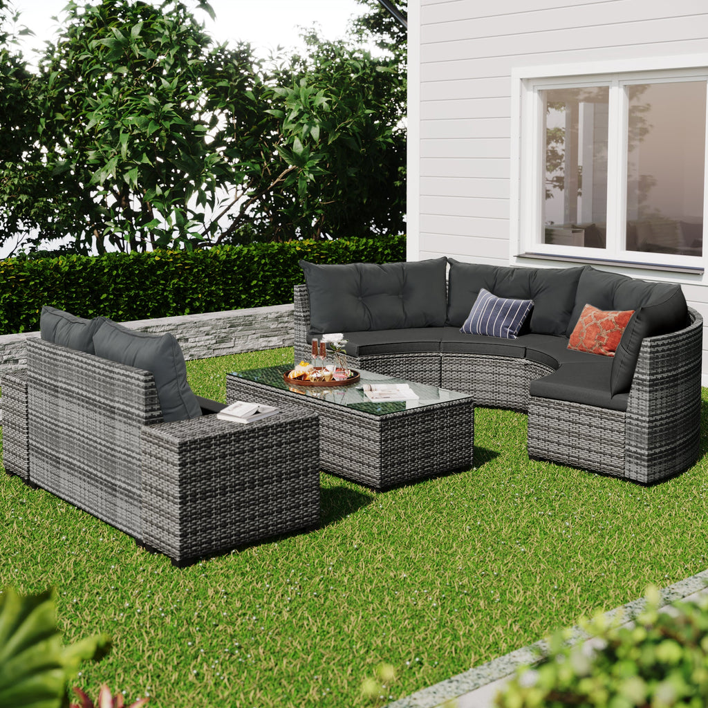 Sevair Deco Half-Moon Patio Set
