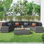Sevair Deco Half-Moon Patio Set
