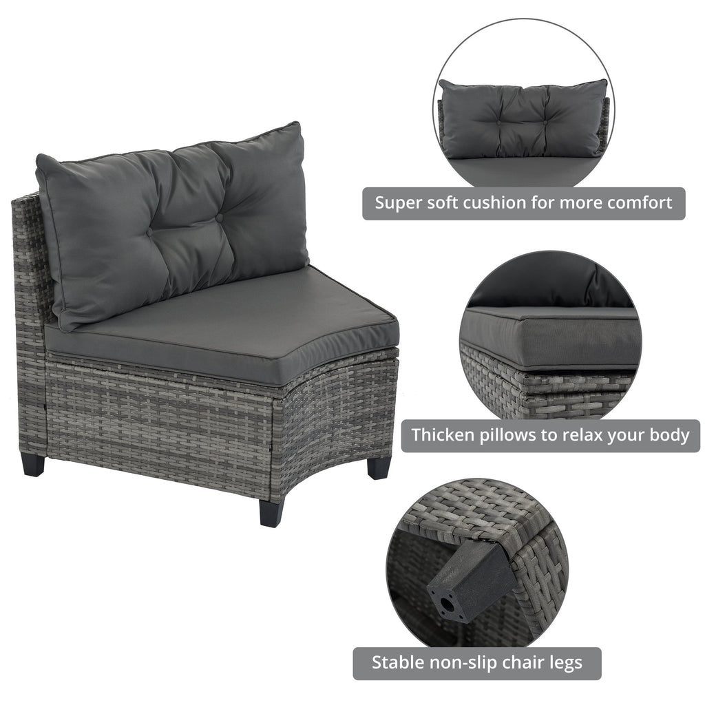 Sevair Deco Half-Moon Patio Set