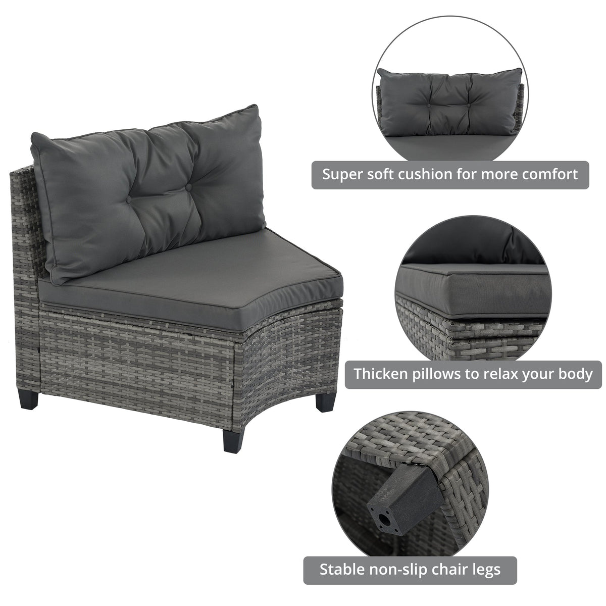 Sevair Deco Half-Moon Patio Set