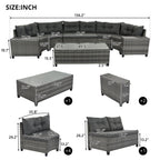 Sevair Deco Half-Moon Patio Set