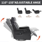 Sevair Deco Heated Massage Swivel Recliner