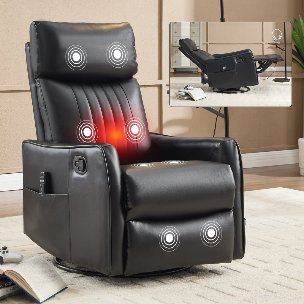 Sevair Deco Heated Massage Swivel Recliner