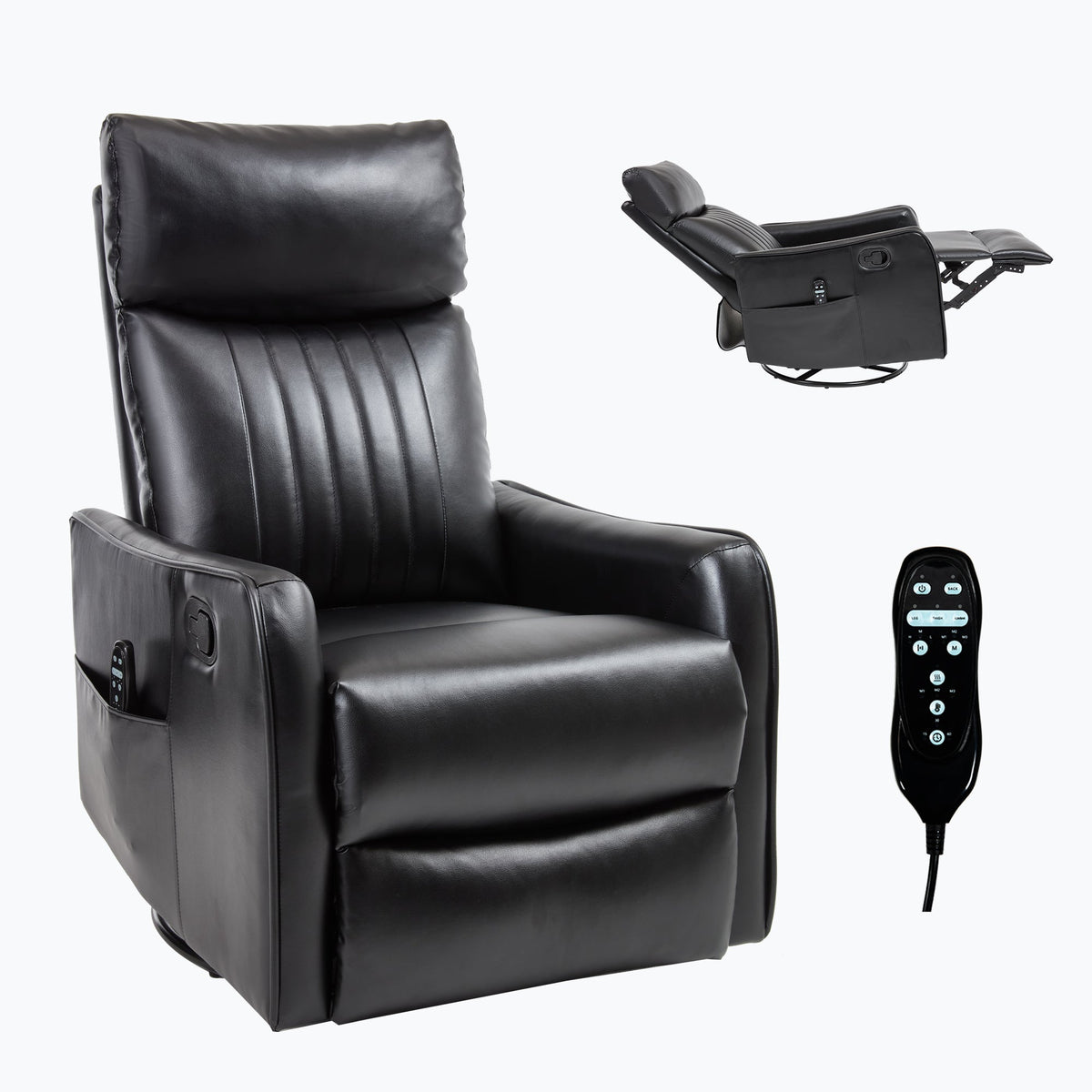 Sevair Deco Heated Massage Swivel Recliner