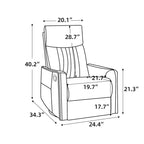 Sevair Deco Heated Massage Swivel Recliner