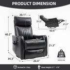 Sevair Deco Heated Massage Swivel Recliner
