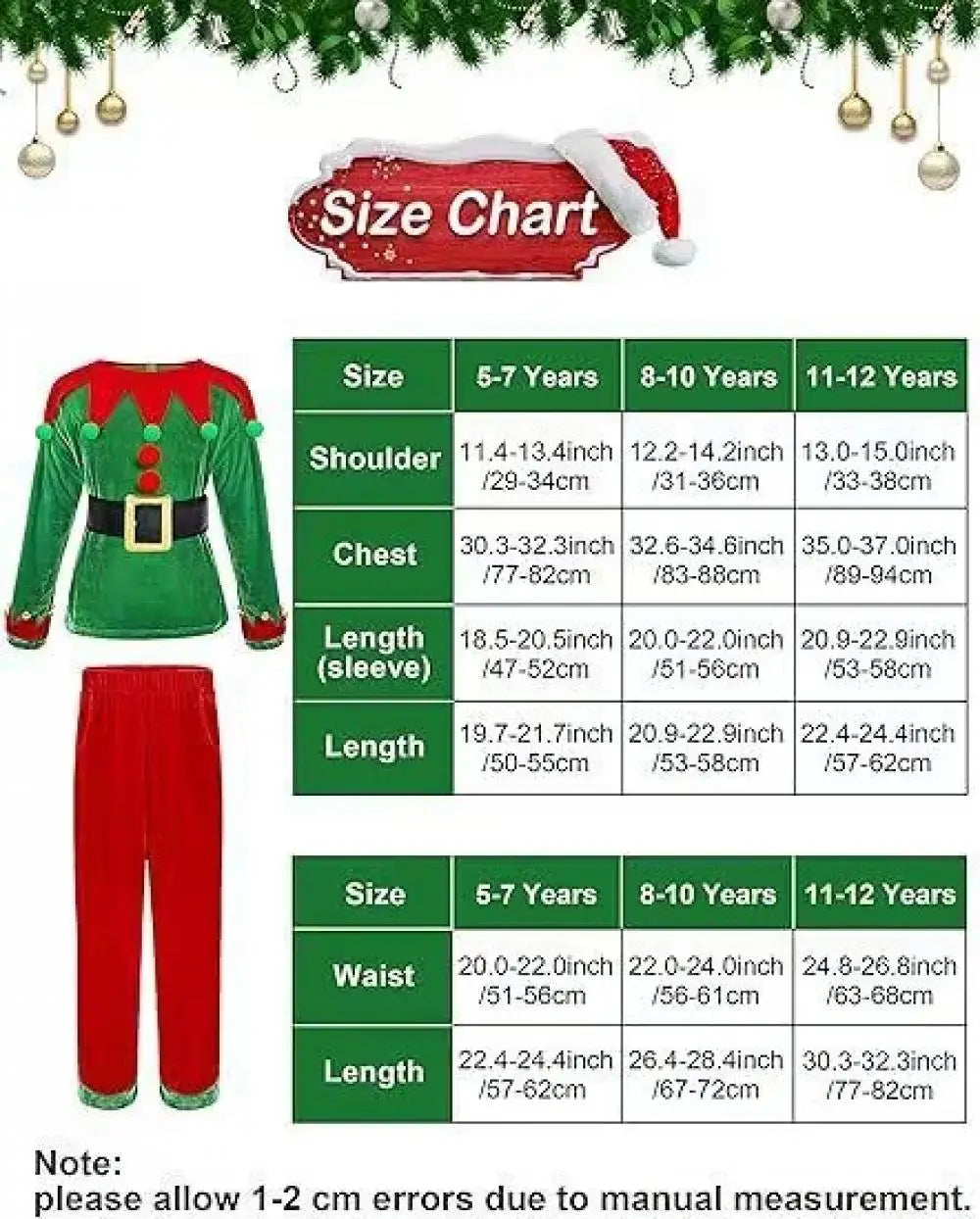 Sevair Deco Kids Elf Costume