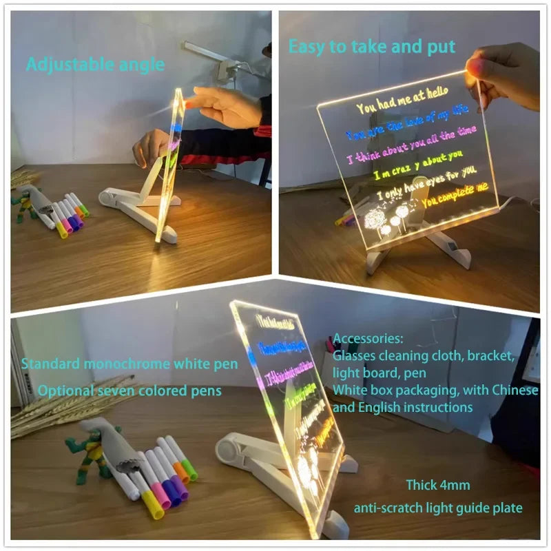 Sevair Deco LED Acrylic Writing Board, 3 Sizes