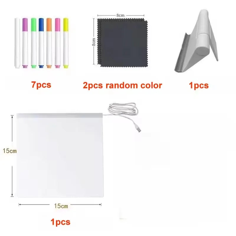 Sevair Deco LED Acrylic Writing Board, 3 Sizes